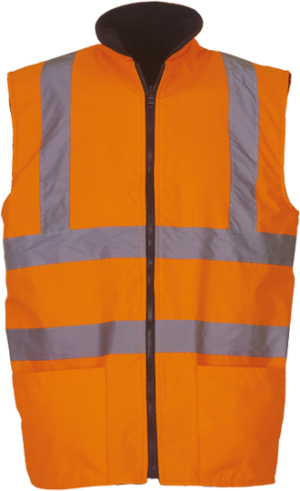 Bodywarmer réversible haute visibilité